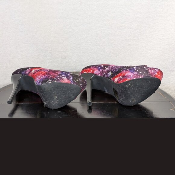 Shoe Dazzle Open Toe Slip on Stiletto High Heel Platform pumps Size 9 - Picture 6 of 11